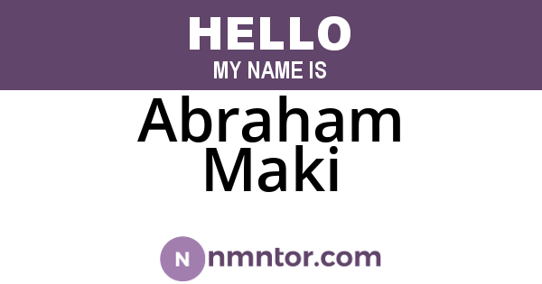 Abraham Maki