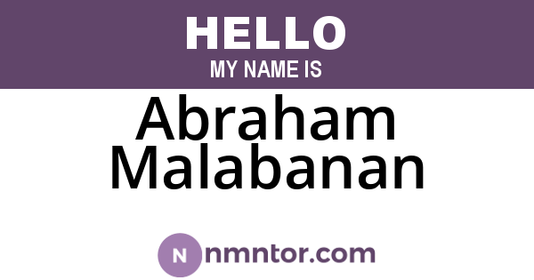 Abraham Malabanan