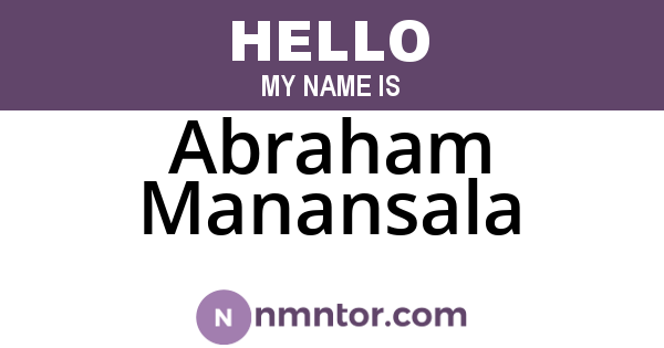 Abraham Manansala