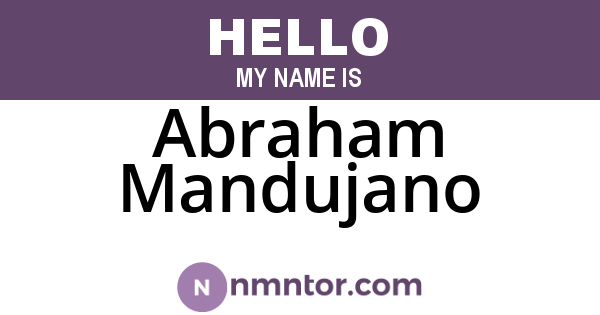 Abraham Mandujano