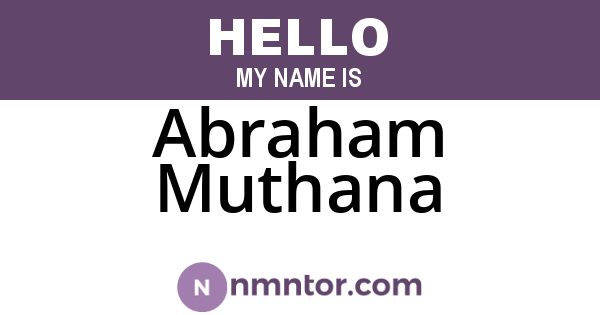 Abraham Muthana