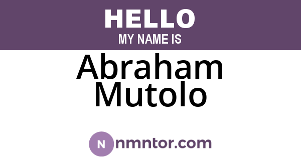 Abraham Mutolo