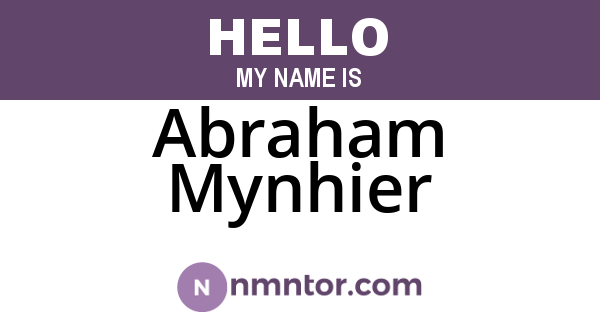 Abraham Mynhier