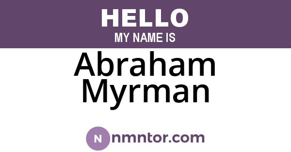 Abraham Myrman