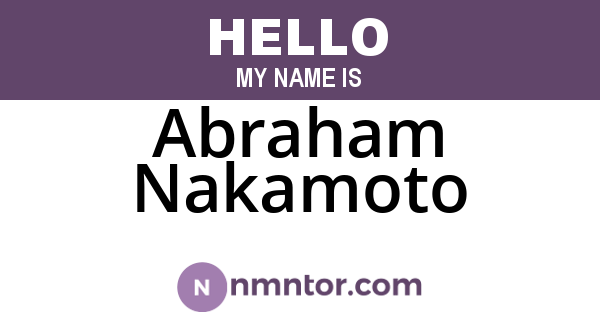Abraham Nakamoto