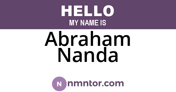 Abraham Nanda