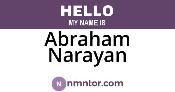 Abraham Narayan