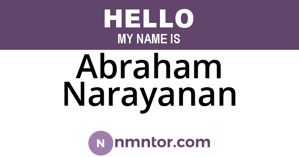 Abraham Narayanan