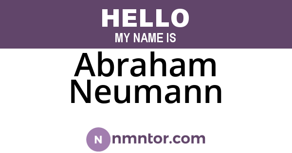 Abraham Neumann
