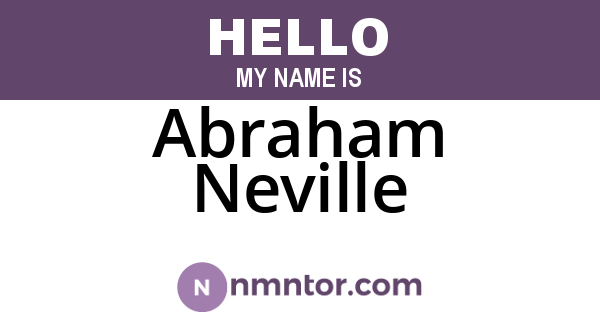 Abraham Neville