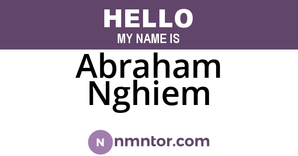 Abraham Nghiem