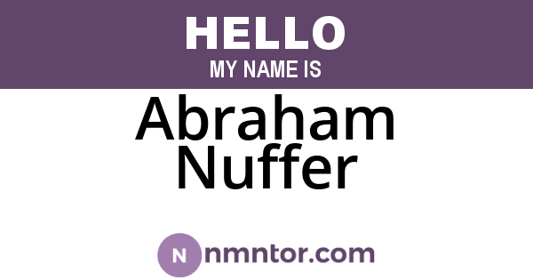 Abraham Nuffer