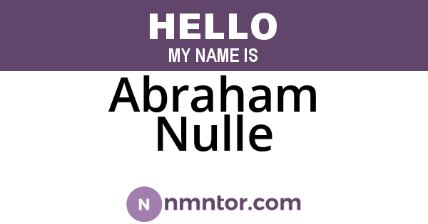 Abraham Nulle