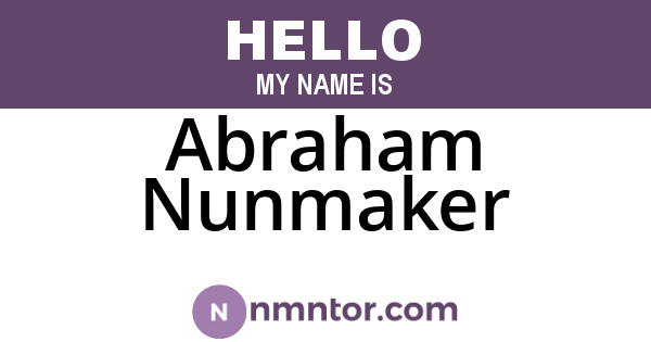 Abraham Nunmaker