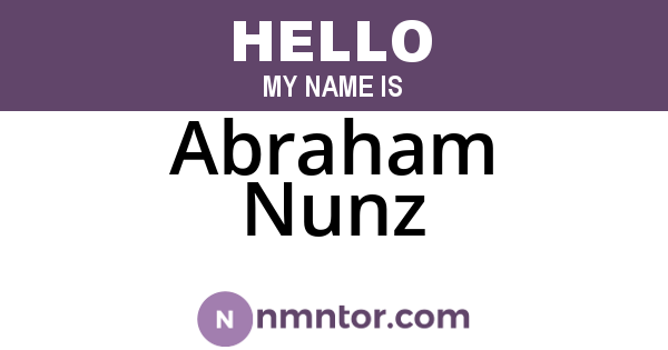 Abraham Nunz