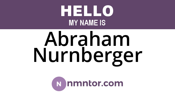Abraham Nurnberger