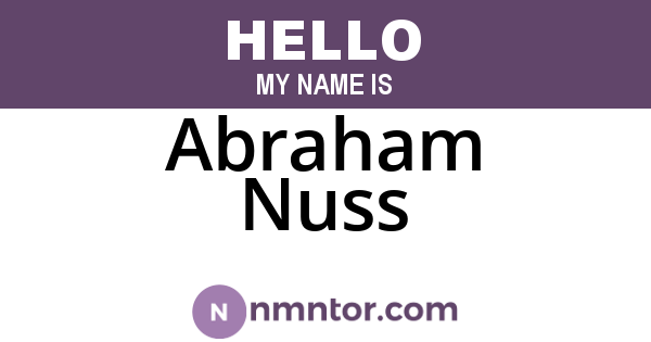 Abraham Nuss