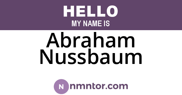 Abraham Nussbaum