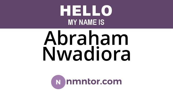 Abraham Nwadiora