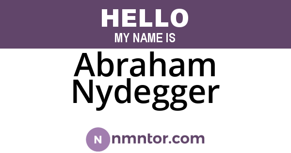 Abraham Nydegger
