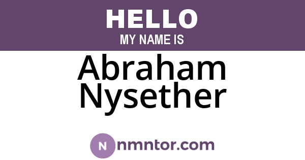 Abraham Nysether