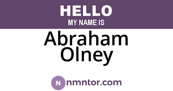 Abraham Olney