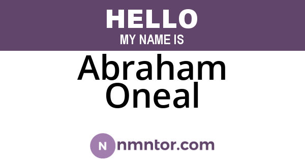 Abraham Oneal