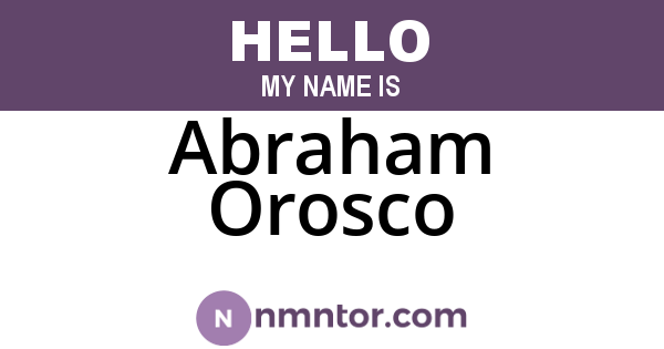 Abraham Orosco
