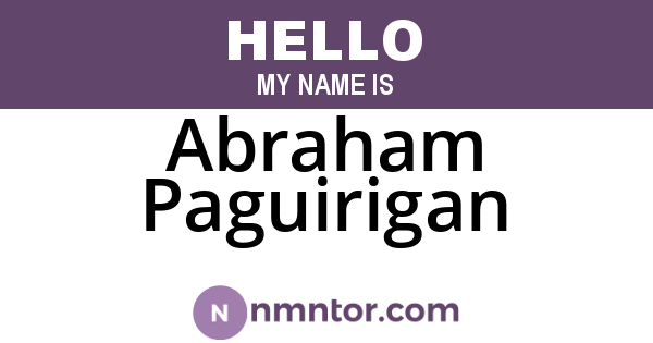 Abraham Paguirigan