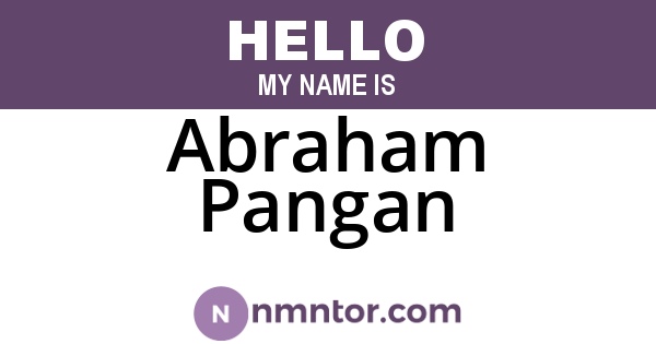 Abraham Pangan