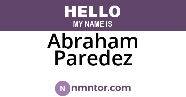 Abraham Paredez