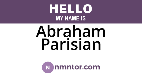 Abraham Parisian