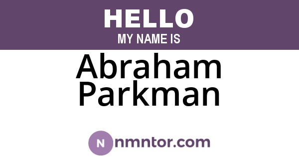 Abraham Parkman