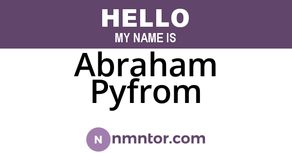 Abraham Pyfrom