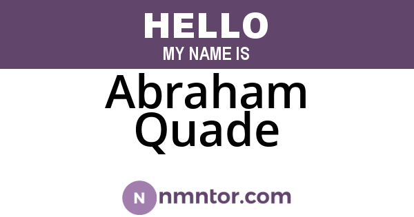 Abraham Quade