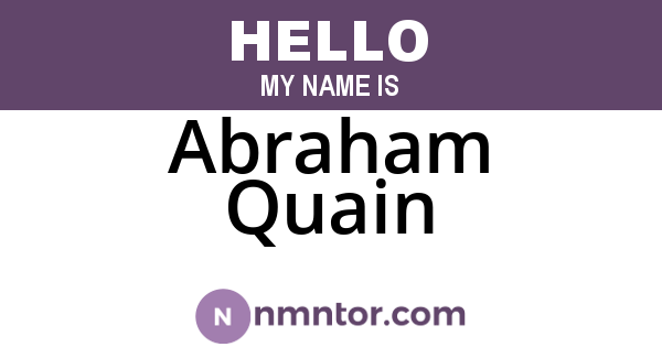 Abraham Quain