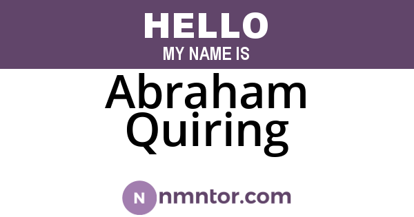 Abraham Quiring
