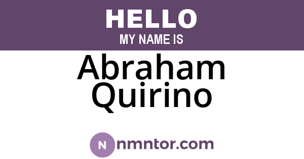 Abraham Quirino