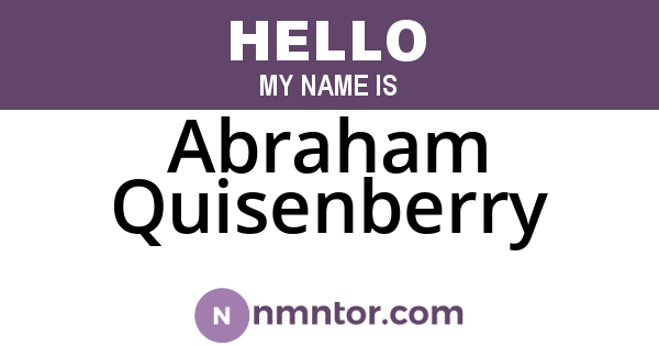 Abraham Quisenberry