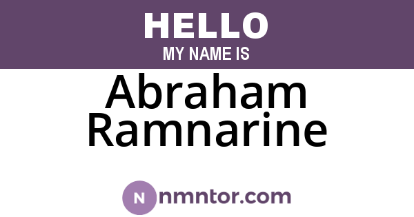 Abraham Ramnarine