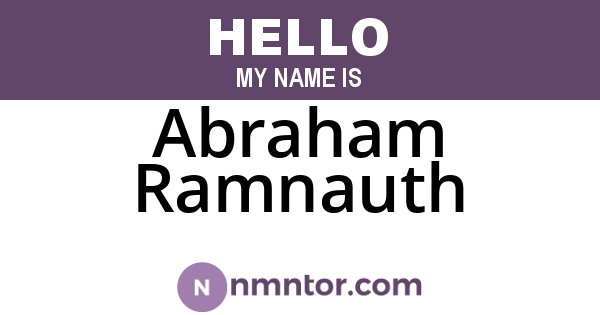 Abraham Ramnauth
