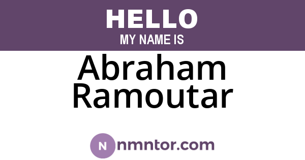 Abraham Ramoutar