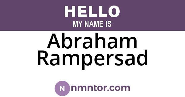 Abraham Rampersad