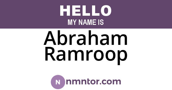 Abraham Ramroop
