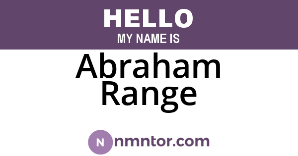 Abraham Range