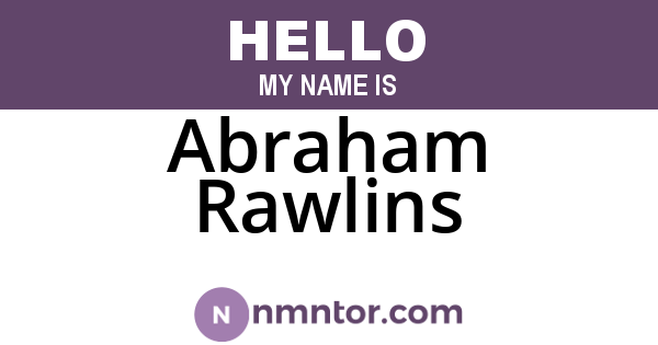 Abraham Rawlins