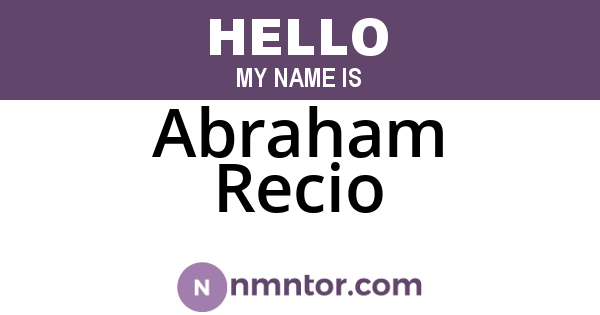 Abraham Recio