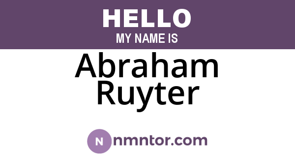 Abraham Ruyter