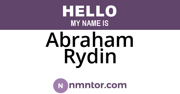 Abraham Rydin