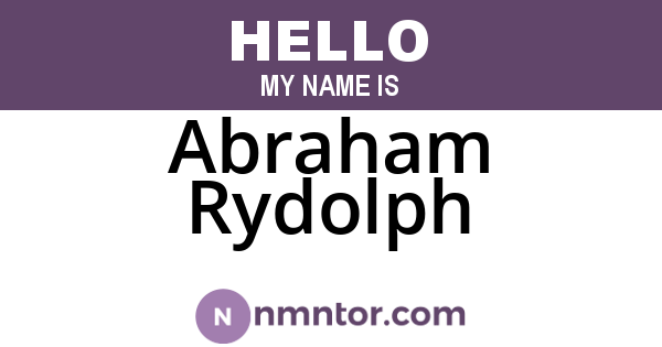 Abraham Rydolph